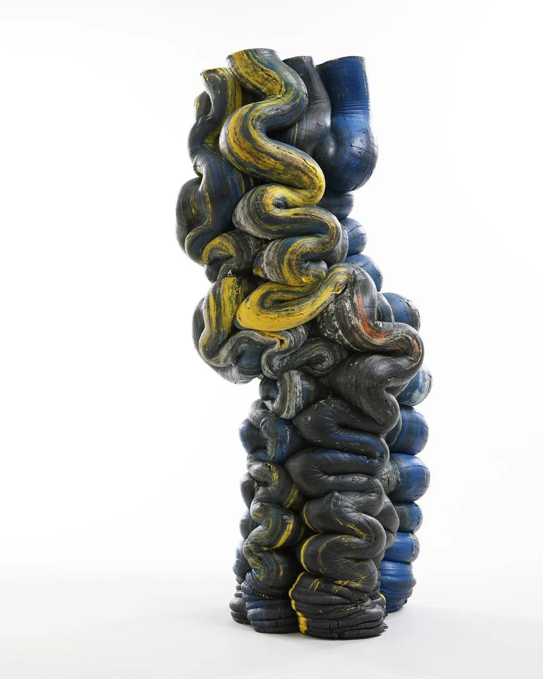 Ca 70 kg. Ca 70 cm tall. Almost solid piece of coloured porcelain.